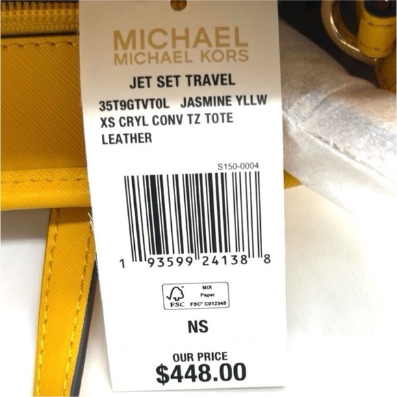 Michael Kors Xsmall Top Zip Tote Crossbody
Bag Jasmine
Yellow - Picture 8 of 8